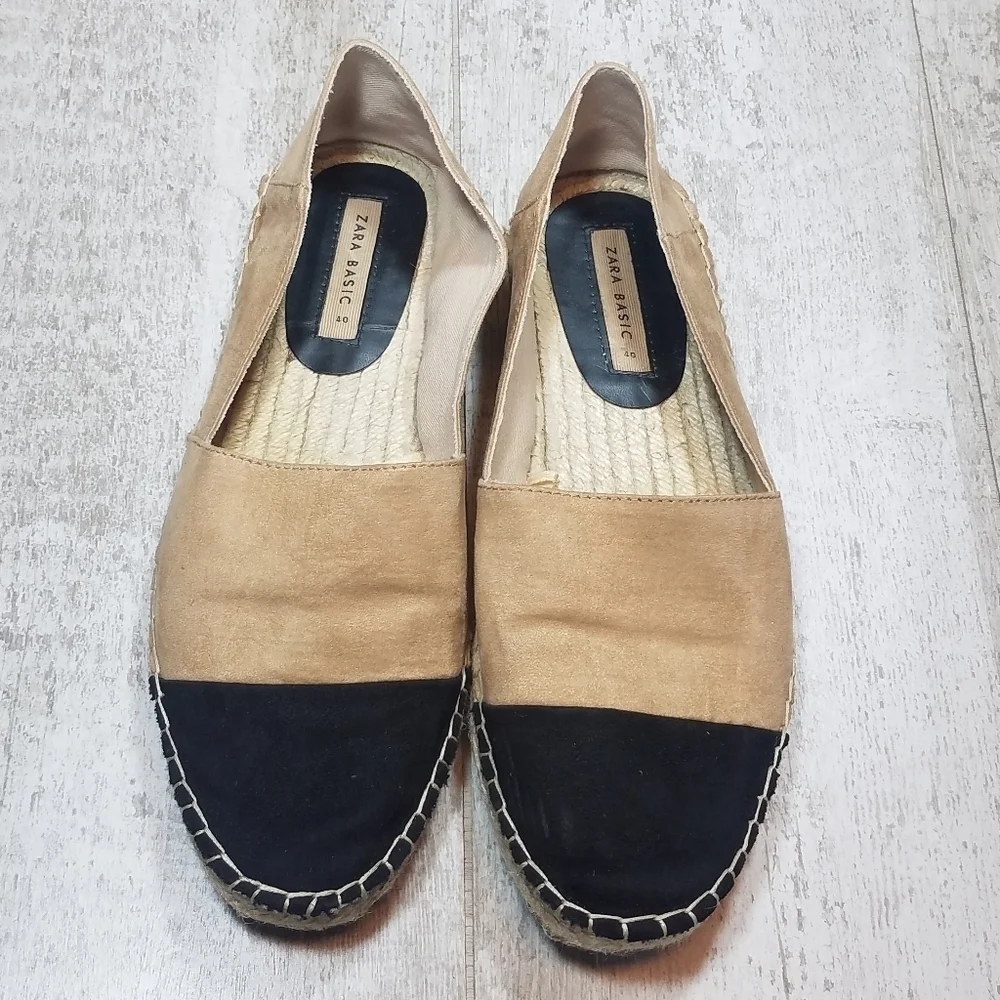 Zara Esparto Espadrille Loafers 40